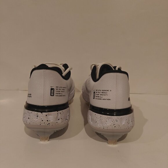 Nike Alpha Huarache Elite 3 Low White Baseball Cleats CV3552-104 Men’s Size 7.5 - Picture 10 of 13